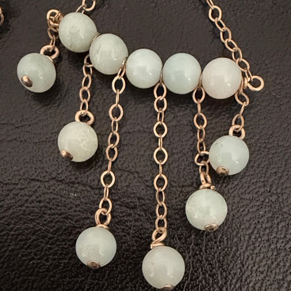 Dogeared Gold and Mint Chandelier Earrings - Picture 5 of 5